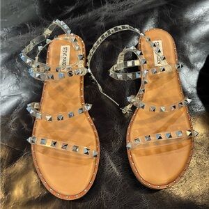 Steven Madden Tan Studded Sandals